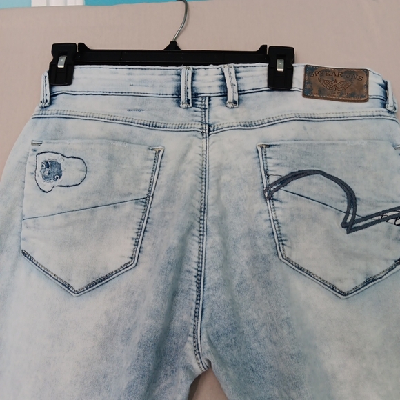 Spykar Jeans Mens 34x32 Blue Light Wash Low Rise Ultra Slim Thigh Narrow Stretch - Picture 4 of 8